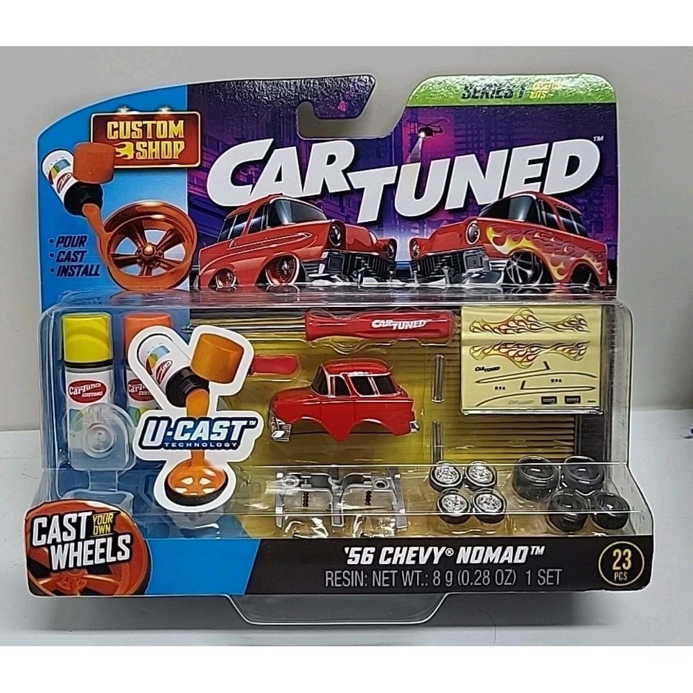2025 Car Tuned Series 1 Custom Shop Castworks 56‎ Chevy Nomad Red